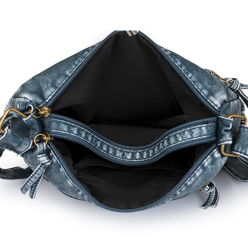 Shoulder Bag Women's Soft Leather Retro Lightweight Crossbody Bag Travel Mother Bag