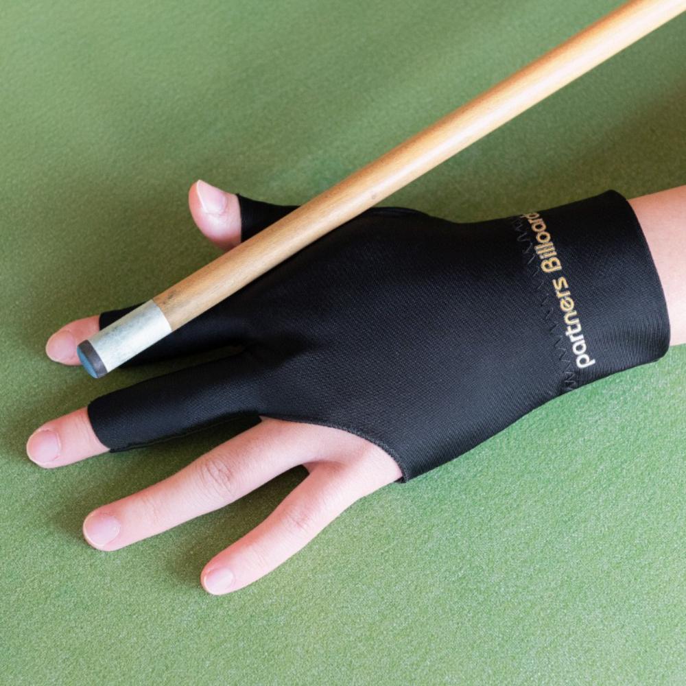 Black Eight Pure Cotton Snooker Gloves Three Finger Non-Slip Adhesive Left Hand Single Piece For Billiards