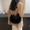 Autumn Soft Plush Small Milk Bag 2025 New Bag Portable Commuter Versatile Wool Bag Messenger Bag Female Only