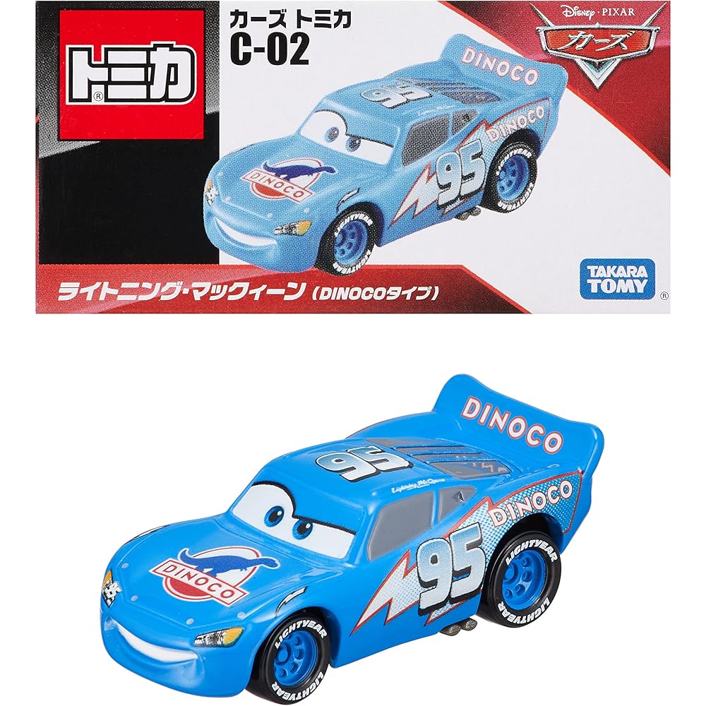 Takara Tomy Disney Cars Tomica C-02 Lightning McQueen DinoCo Type Diecast Car