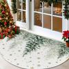 1Pcs Snowy Pine Star Semi Circle Welcome Doormat Non-Slip for Outdoor Patio Porch Kitchen Bathroom Entryway Floor Mat