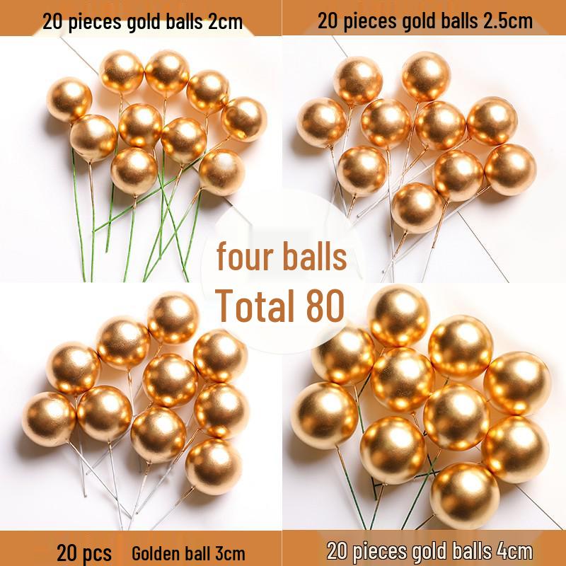 Cake Decoration Balls: Gold & Silver Spheres for Baking & Christmas Decor