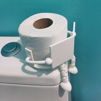 Reading Toilet Paper Holder Creative Shape Easy Installation 3D Printed Toilet Paper Stand Roll Paper Stand Bathroom Decor