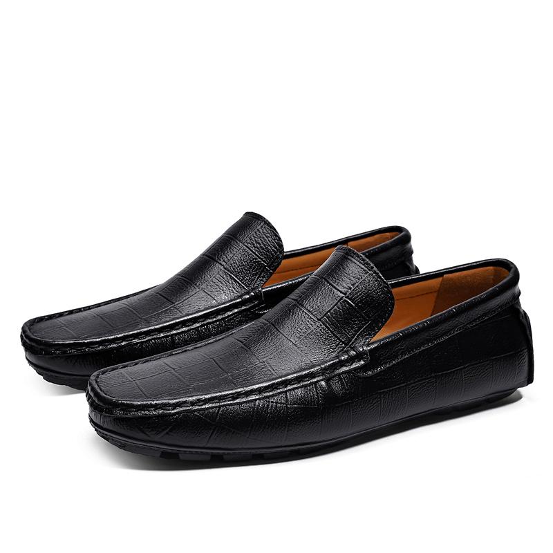 Fashion All-Match Loafers Handmade Driving Flats Fashion Mens Genuine Leather Shoes New Arrival Casual Shoes Business Men Slip-on Shoes