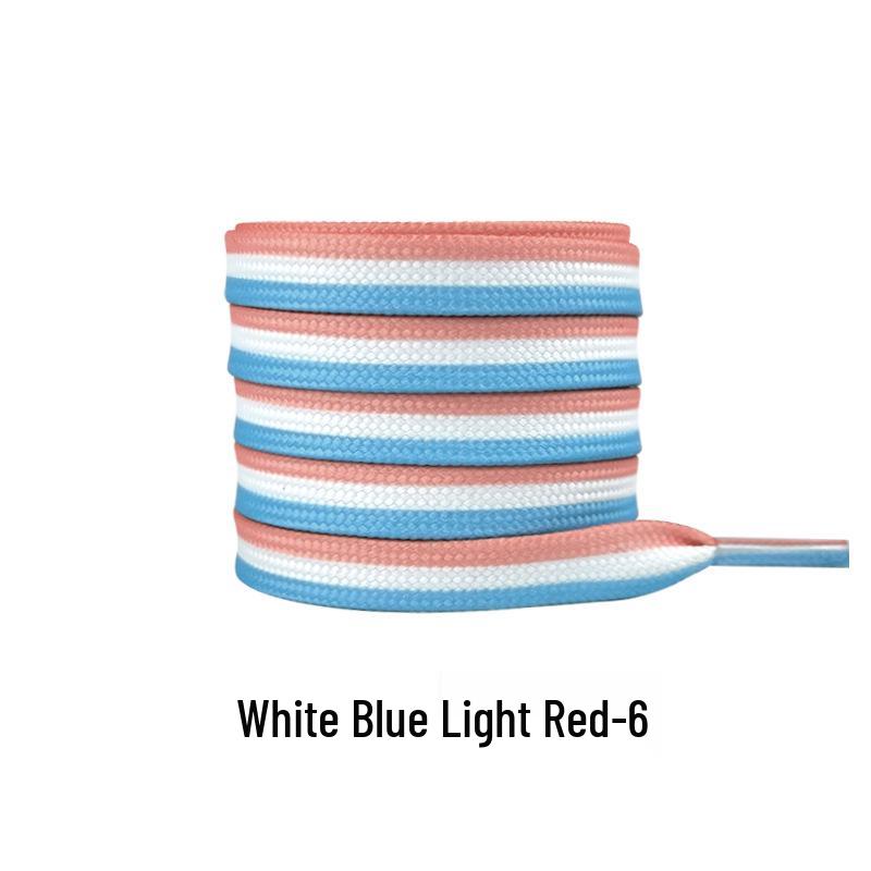 Three-Color Patchwork Macaron Shoelaces for Canvas, White Shoes - AJ1, AF1, Dunk