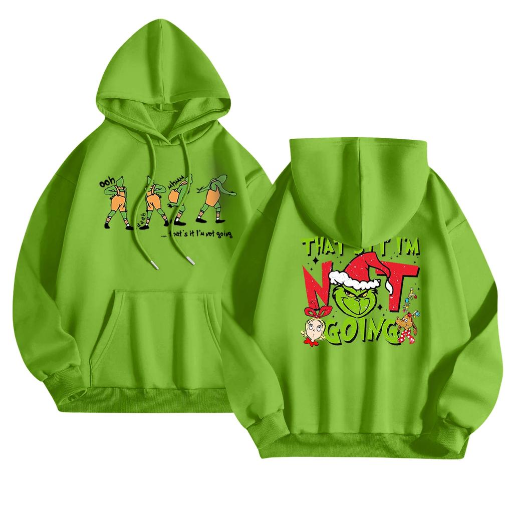 Women's Fashionable Casual Long-Sleeved Hooded Printed Sweatshirt