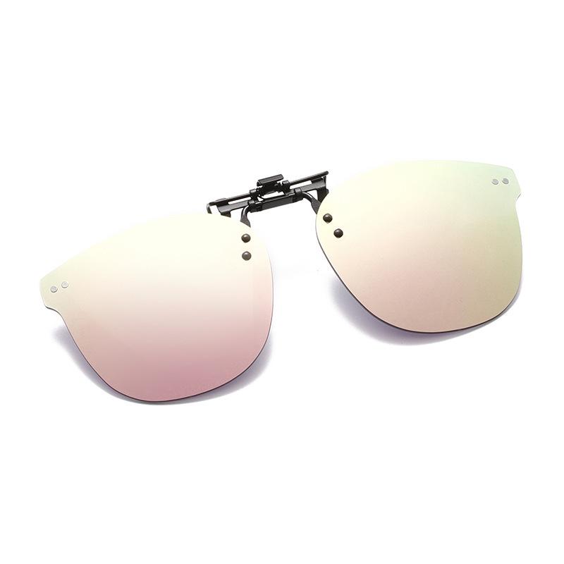 Trendy Rimless Rice Nail Style Polarized Clip-On Sunglasses with UV Protection