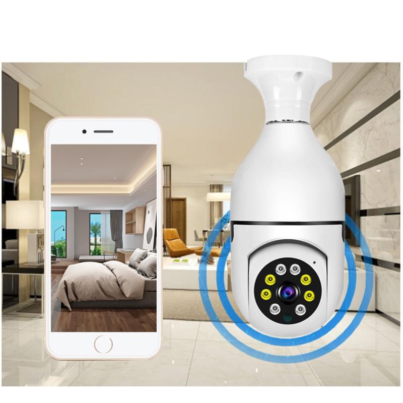 Bulb E27 Surveillance Camera Full Color Night Vision Automatic Human Tracking Zoom Indoor Security Monitor Wifi Miini Ip Camera