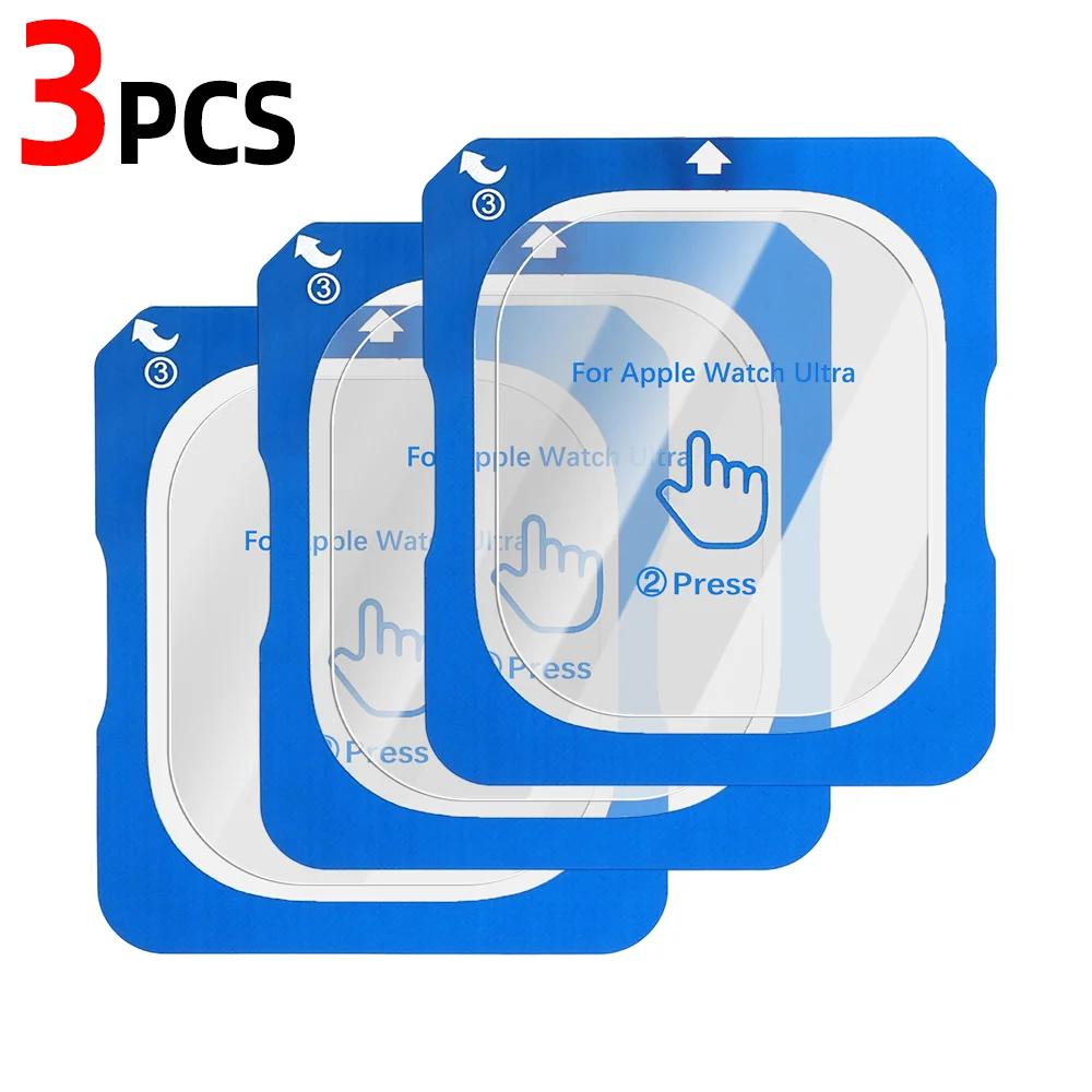 1-5pcs Easy Install for Apple Watch Ultra 1/2/3 Screen Protector HD Tempered Glass Anti-Scratch Protective Film for IWatch 49mm