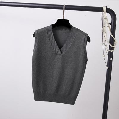 Herbst und Winter große Größe Strickweste Damen locker Pullover V-Ausschnitt Pulloverweste Weste dicke mm dünn und dünn locker