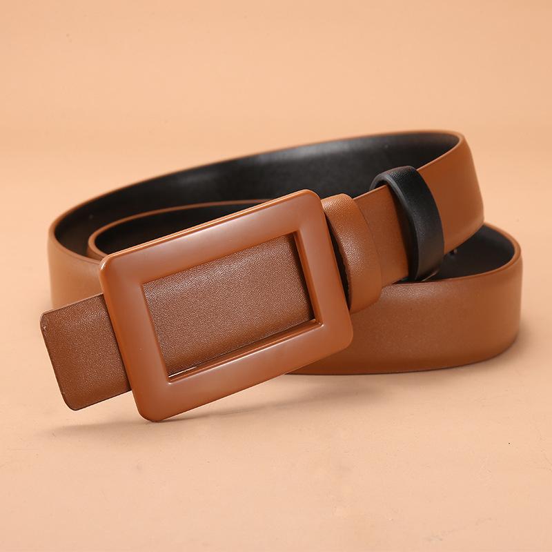 Women'S Belt New Versatile Thin Belt Skirt Dress Decoration Fashion Smooth Buckle Women'S Belt Women