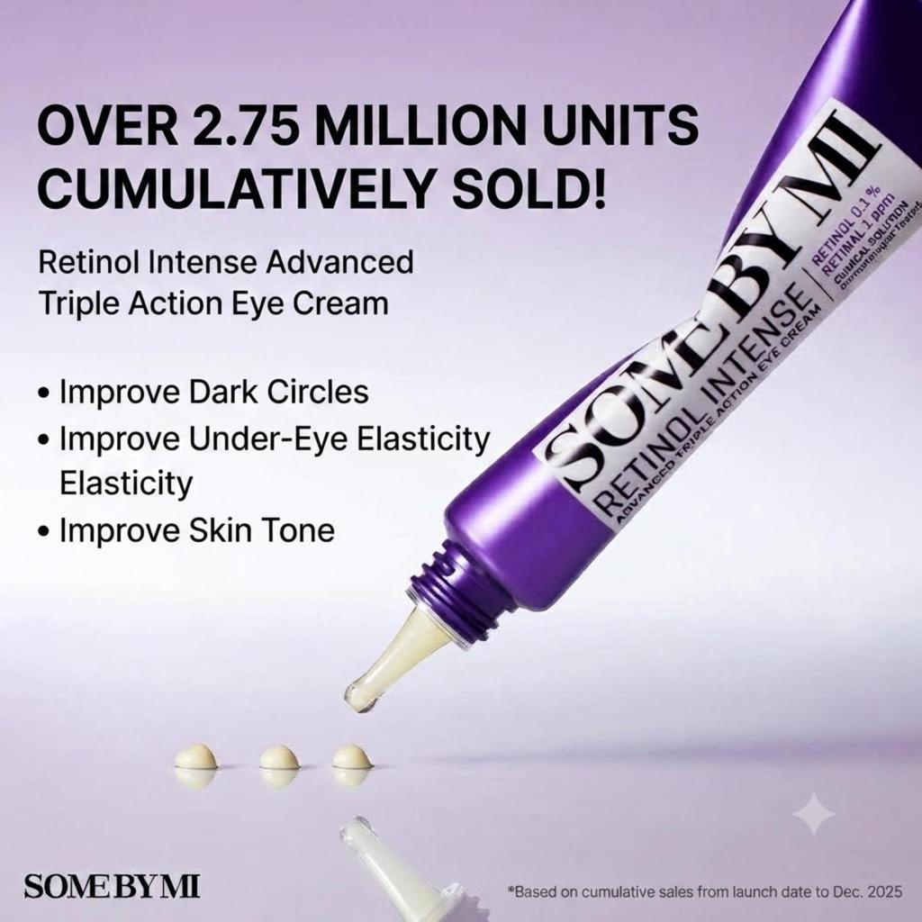 SOME BY MI Retinol Intense Advanced Triple Action Eye Cream Anti-Wrinkle & Brightening 30ml