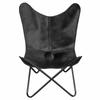 2pz Sedia Farfalla in Pelle di Bufalo Vintage Fatta a Mano Nera Mobili per Casa&Giardino