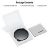 Neewer Basics 58mm Variable ND Filter ND2-400 Camera Lens Filter 1-9 Stop Rotating Dimming Fingerprint-Resistant Ultra-Thin Frame