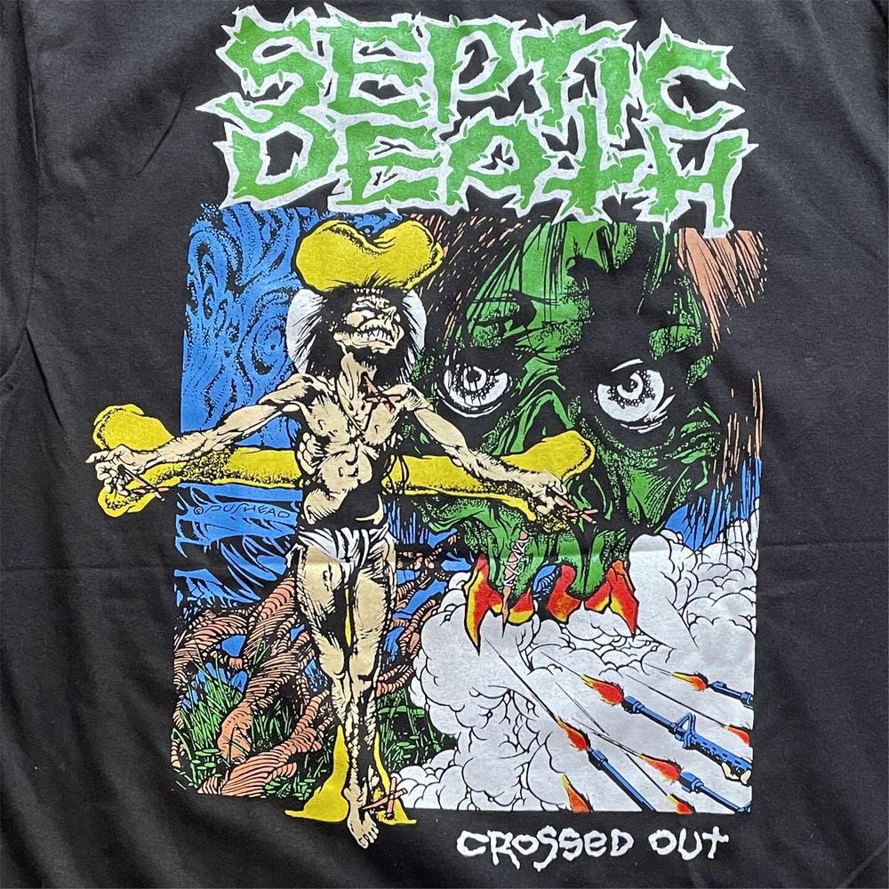 

VTG 90s Septic Death Band Short Sleeve Cotton Black All T-Shirt Unisex T-Shirt M