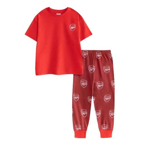 Arsenal FC Boys Crest Short-Sleeved Long Pyjama Set