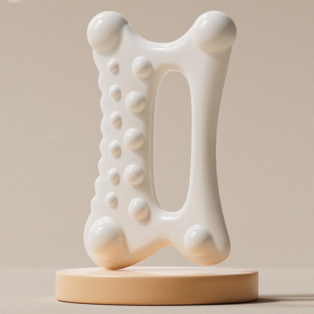 1+1 Face Gua Sha Massager Facial Body Ceramic Trapezius Massager