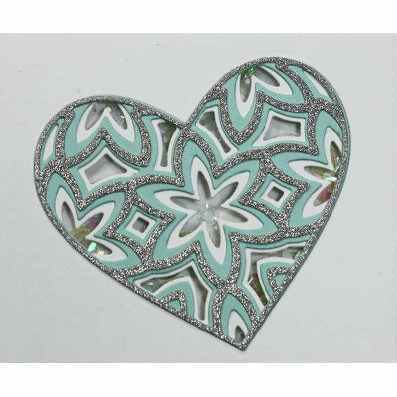Flower Petal Heart Cutting Dies Metal Stencil DIY Scrapbooking Album Paper Card Embossing Craft Die Cut Frame