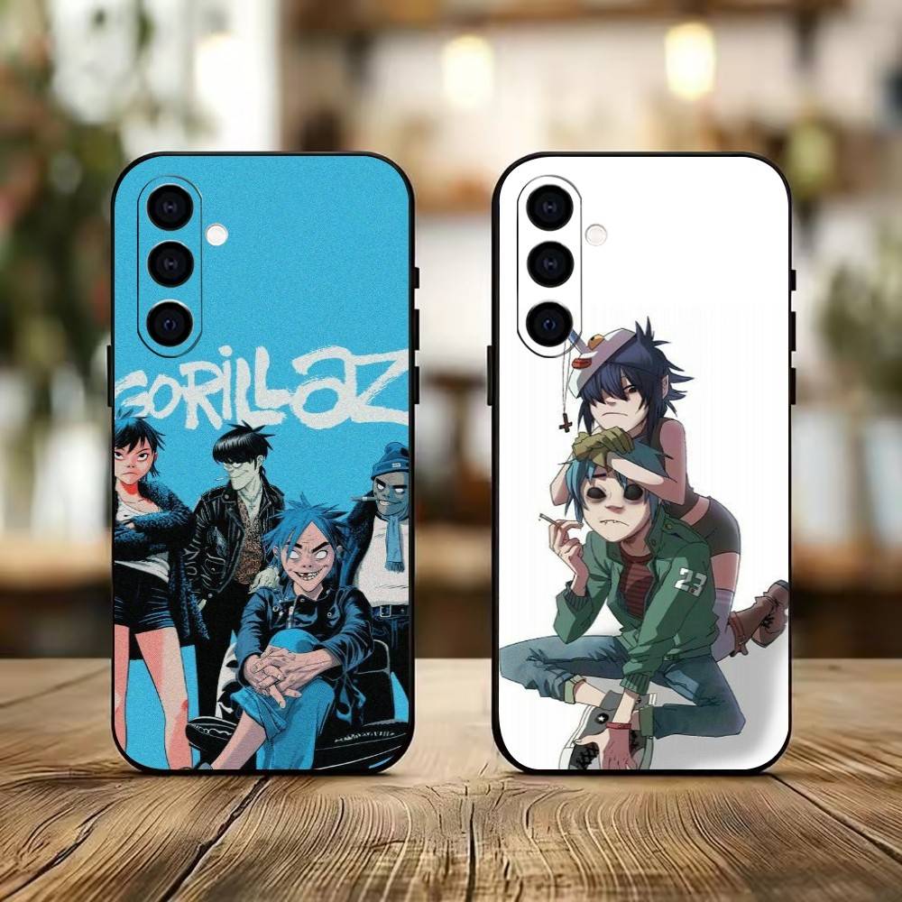 C-Gorillaz Anime Phone Case For Samsung Galaxy A73,A72,A71,A70,A53,A52,A51,Others Soft Black Cover