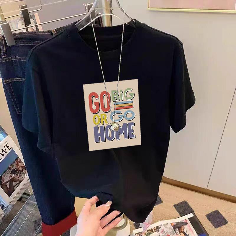 Weißes Baumwoll-Kurzarm-T-Shirt Damen Sommer Neu Ausländischer Stil Schönes Shirt Cartoon-Druck Vorderseite Schulter T-Shirt Top