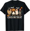 Chick Or TreaT Shirt Herren Damen T-Shirts Oberteil Hähnchen Halloween Kostüm Mädchen Damen Unisex T-Shirt Herren Damen T-Shirts Oberteil