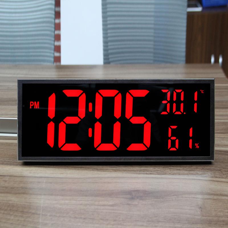 CHEETIE CP200 Automatic Brightness Clock Display Time Date Year Alarm Wall Clock With Temperature Humidity Display