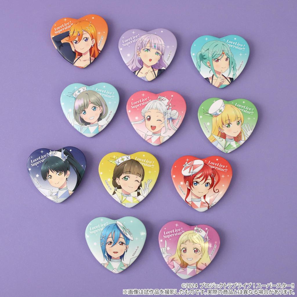 Love Charakter Badge Kollektion 11 Stück BOX Live! Superstar!! [Anime-Version] Herzförmig