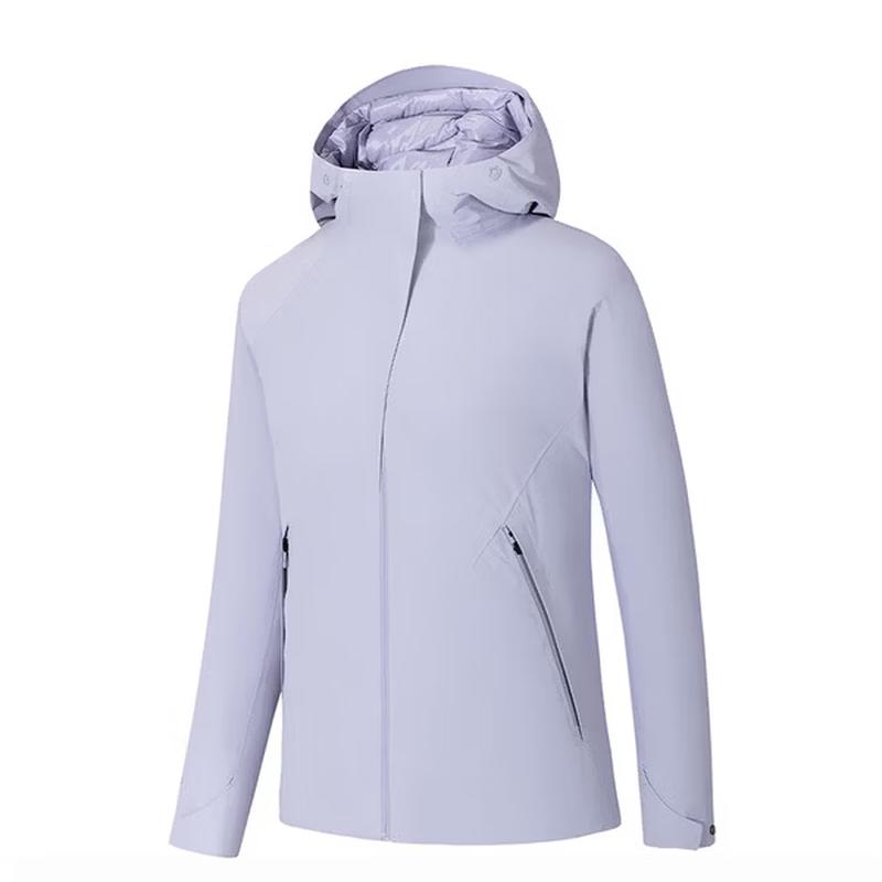 ANTA Women's Hooded Woven Thickened Casual Commuter Jacket