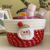 Cute Table Organizers Desktop Decorative Basket Christmas Woven Storage Cotton Rope Theme Organizer Handmade Fabric