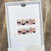 Small-scented Short Glass Cat Eye Nail Art French Polka Dot Bow Wear Armor Pure Handmade Nail