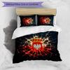 Set Biancheria da Letto Stampata Calcio Polonia 3 Pezzi Set Copriletto Traspirante Accogliente come Regalo per Inaugurazione Casa o Festa