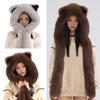 Thicken Warm Scarf Hat Lovely Foxs Ears Women Hat Outdoor Earflap Children Hat for Winter Warmth and Fashionable Look