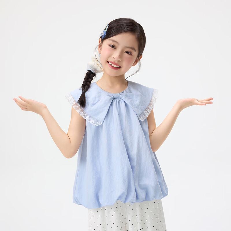 

Girls Bow-Lapel Summer Shirt 150