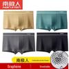 Nanjiren Men's Solid Color Breathable Boxer Briefs - 4-Pack