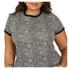 BRAVE SOUL Womens/Ladies Leopard Print Cropped Plus T-Shirt