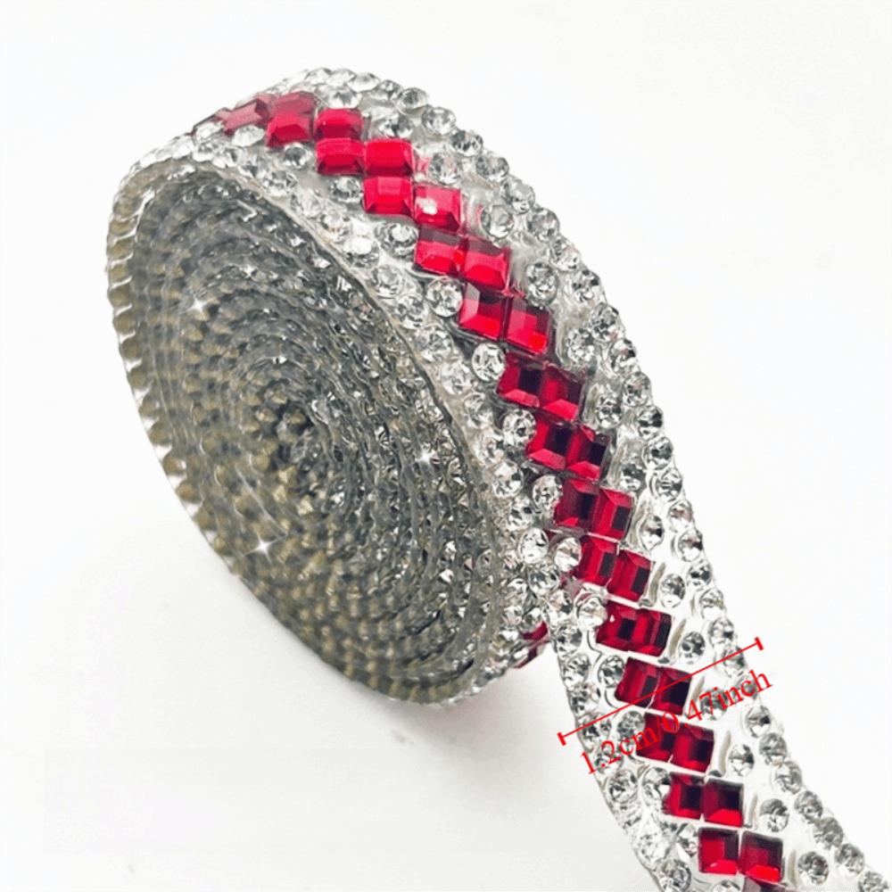 3 Yards Self Adhesive Rhinestone Strip Flexible Shiny Rhinestone Tape DIY Decoration Decorative Apparel Accessory Shoes Decor