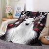 1pc Deer Name Blanket Lightweight Flannel Throw for Sofa Bed Travel Camping Livingroom Office Couch Chair