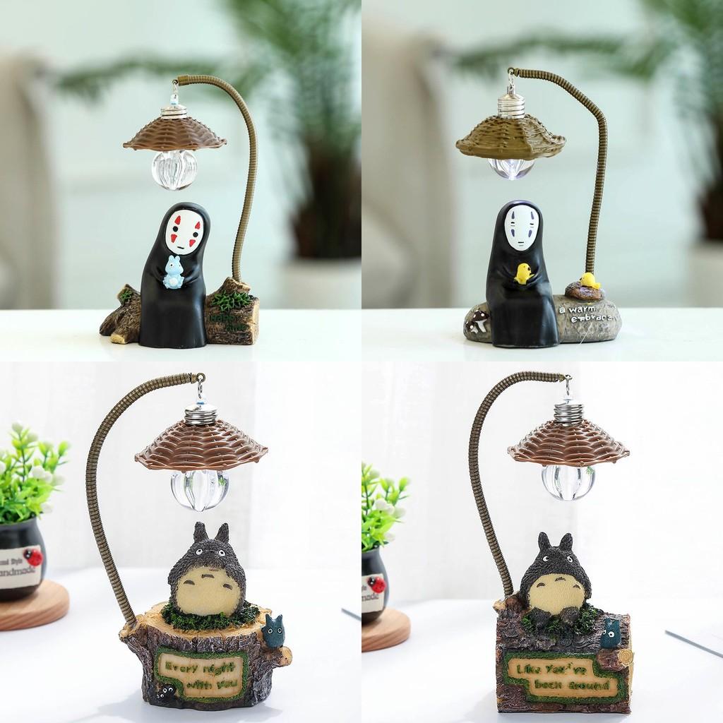 Totoro Neighbor My No Face Man Night Lamp Resin Cartoon Figurine Light Gift