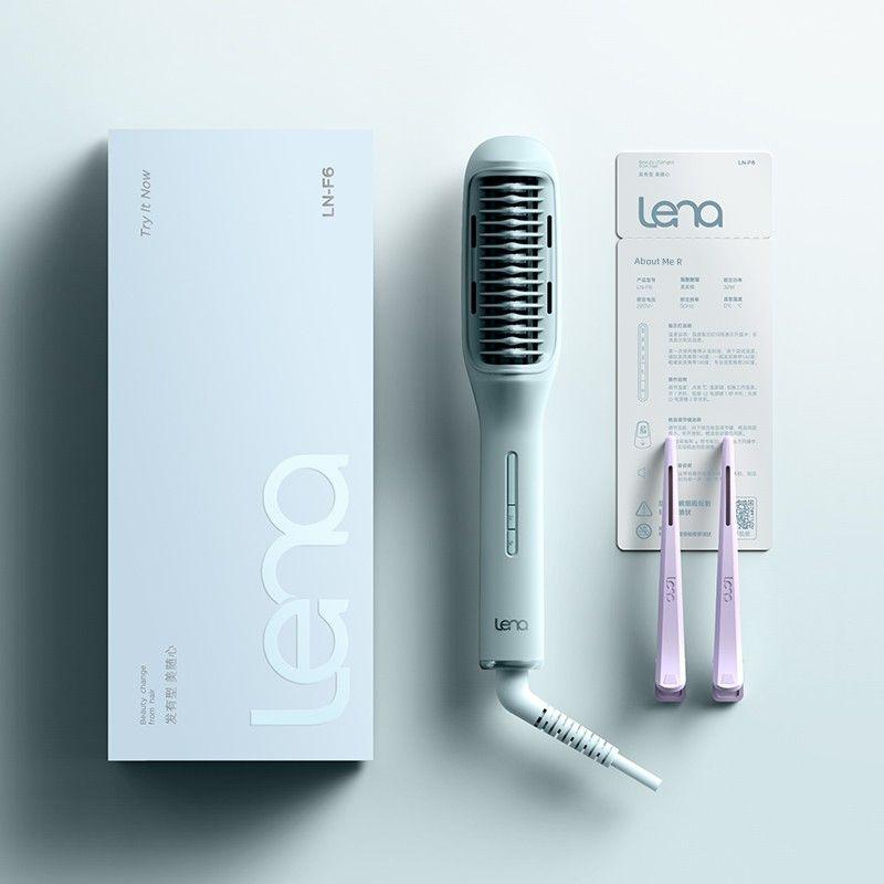 Lena Straight Comb Anion Lasting Hair-Styling Hair Straightener High Skull Top Underlay Hair Root Fluffy Handy Gadget Bangs Electric Hair Straightener 5000W Negative Ion Adjustable Straightening Comb