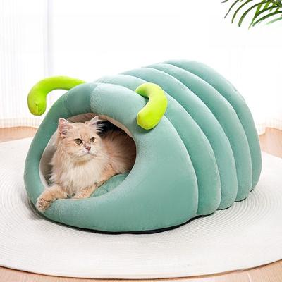 Haustier Katze Nest Raupe Haustier Nest Winter Warm Katze Nest Niedlich Hundehütte Geschlossen Anti-Rutsch Weich Dreidimensional Katze Hund Universal