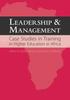 The Leadership and Management : Case Studies In Training In Higher Education In Africa Book