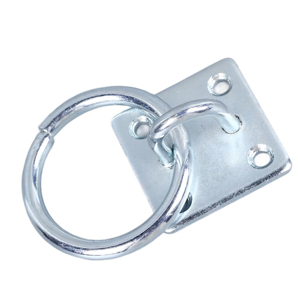 Tie Ring Plate Rust Proof Safe Wall Mount Metal Horse Hitching Ring for Stable Horse Bathing