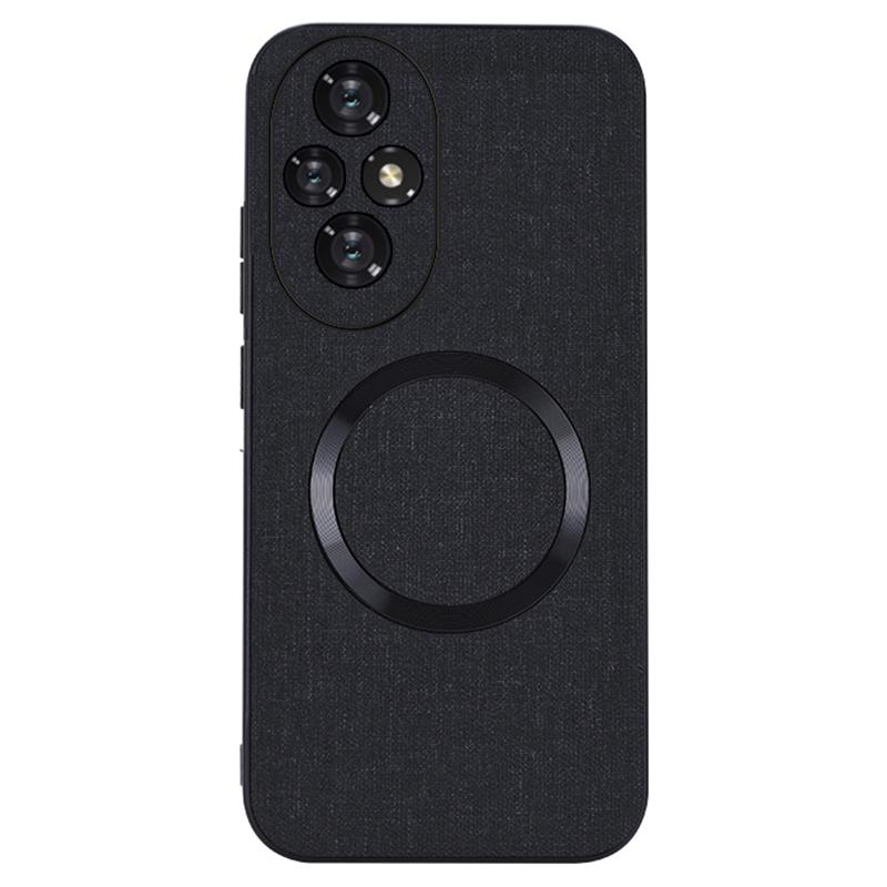 

Чехол For Honor 200 5G Magnetic TPU+Тканевый чехол для телефона Smooth Touch Black
