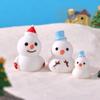 Miniature Snowman Santa Claus Figurine Micro Landscape Christmas Decorations  Children Toys
