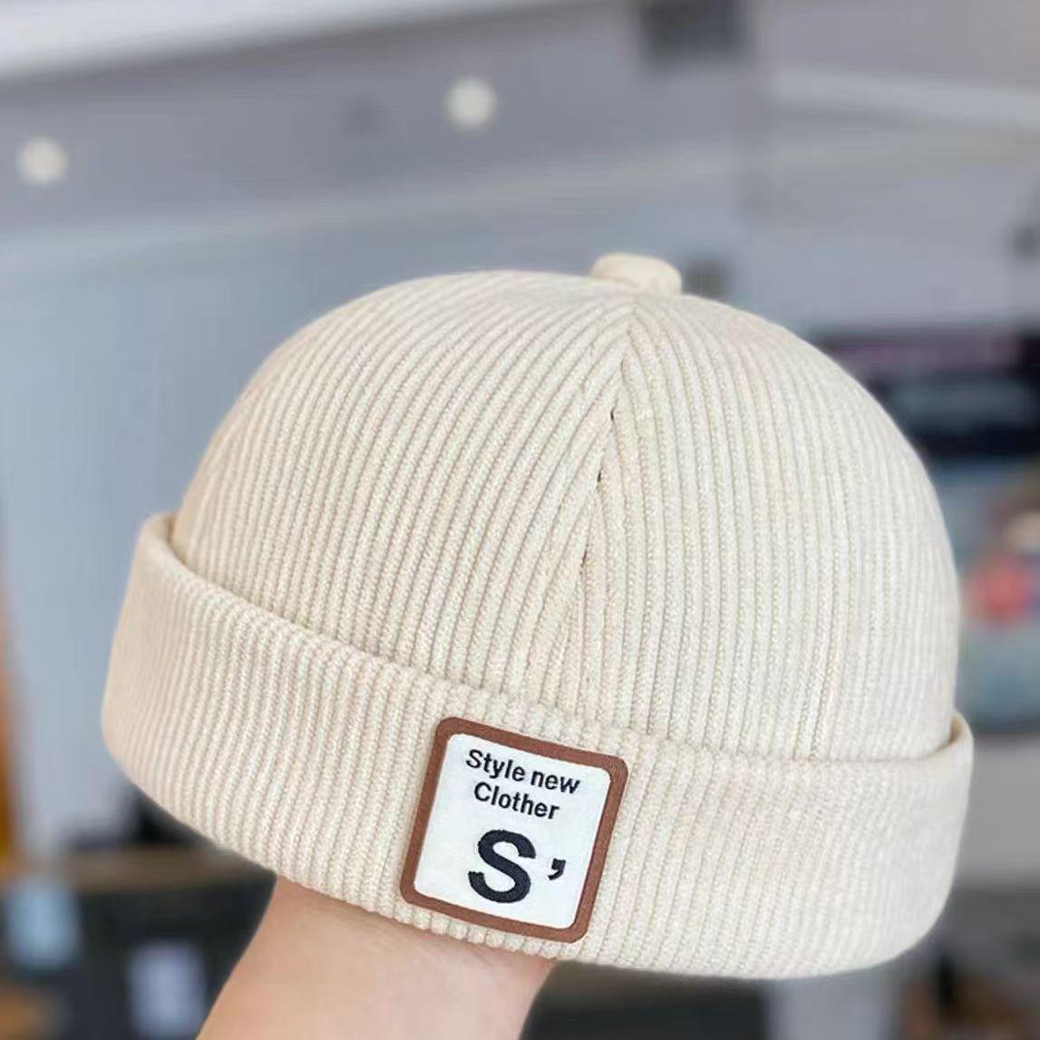 

Детская ретро вельветовая кепка газетчика с буквенной этикеткой - Унисекс детская шляпа-дыня в стиле династии Цин 48-52cm (1-5 years)