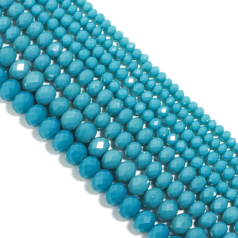 3/4/6/8/10mm Multicolor Crystal Glass Faceted Beads Rondelle Spacer Flat Abacus Bead For Jewelry Making DIY Necklace Accessories