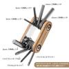 ROCKBROS Mini Attrezzo Pieghevole per Bicicletta Manutenzione e Riparazione Esagonale Alto Facile per Strada e Cross Uso di Emergenza Multi-Attrezzo, Dimensioni, Portatile,