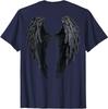 Black Angel Wings On Back T-Shirt
