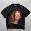 Lustiges Puppengesicht T-Shirt mit wertendem Ausdruck, Meme Ästhetik Tee, WTF Look Shirt, Sarkastische Puppen Humor Grafik, Trendiges Geschenk