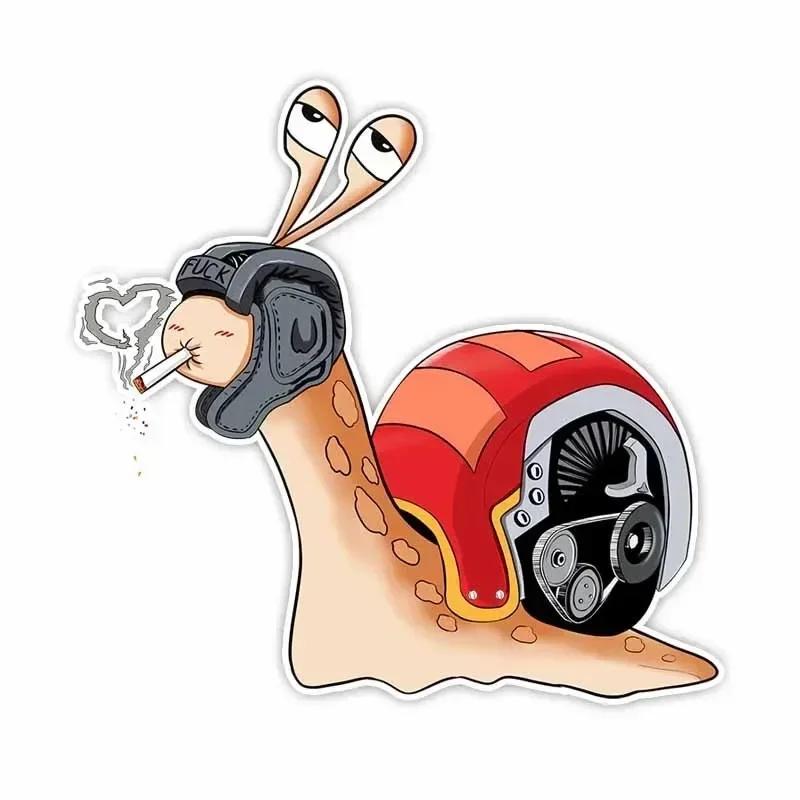 NEW Classic Design Funny PSSHH Snail Turbo Stickers Vinyl Motorcross CarDecal Reflec Racing Stickers Decorate Creativ
